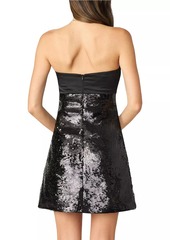 Shoshanna Dolly Sequin Strapless A-Line Minidress