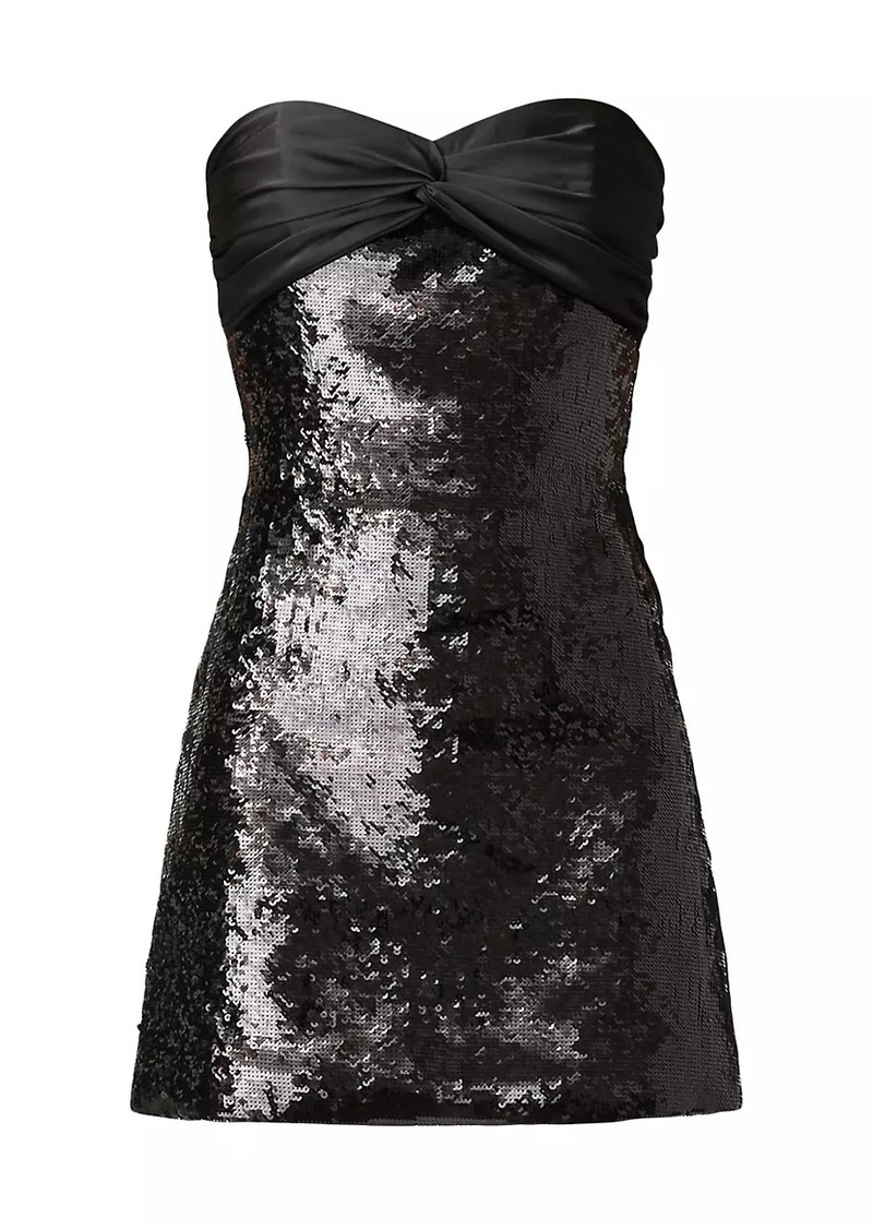 Shoshanna Dolly Sequin Strapless A-Line Minidress