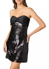 Shoshanna Dolly Sequin Strapless A-Line Minidress