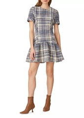 Shoshanna Eleanor Plaid Tweed Minidress