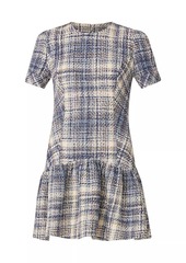 Shoshanna Eleanor Plaid Tweed Minidress