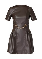 Shoshanna Emilia Faux-Leather Chainlink Minidress