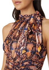 Shoshanna Faye Snakeskin Printed Dress