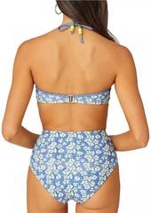 Shoshanna Floral Halterneck Bikini Top