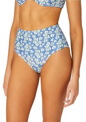 Shoshanna Floral High-Waist Bikini Bottom