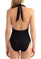 Shoshanna Halter One-Piece Swimsuit