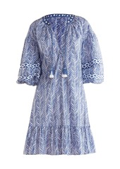 Shoshanna Harbor Tassel Cotton Dress