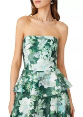 Shoshanna Hilde Strapless Floral Dress