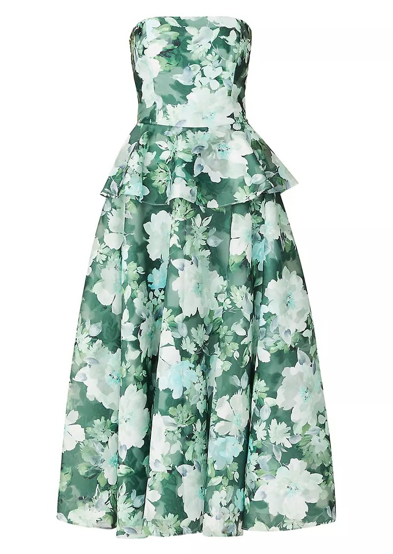 Shoshanna Hilde Strapless Floral Dress