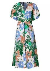 Shoshanna Jacqueline Floral Midi-Dress