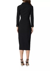 Shoshanna James Gathered Jersey Midi-Dress