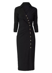 Shoshanna James Gathered Jersey Midi-Dress