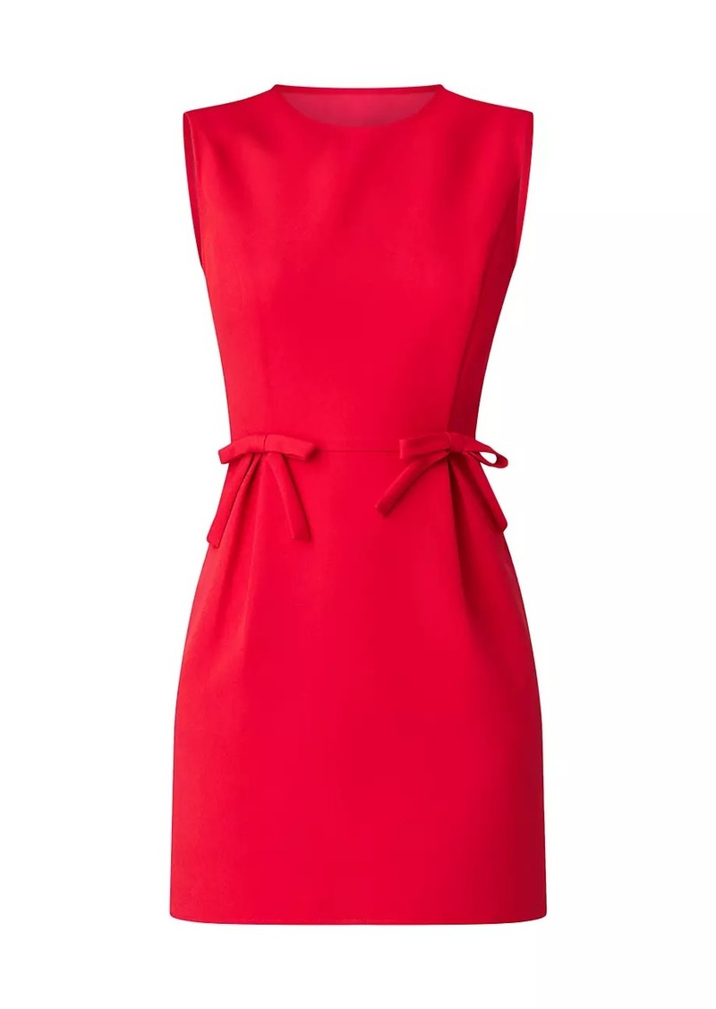 Shoshanna London Crepe Bow Sleeveless Minidress