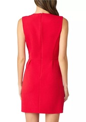 Shoshanna London Crepe Bow Sleeveless Minidress