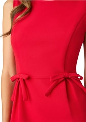 Shoshanna London Crepe Bow Sleeveless Minidress