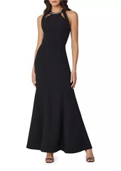 Shoshanna Lyla Cut-Out Halter Maxi Dress