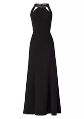 Shoshanna Lyla Cut-Out Halter Maxi Dress