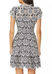 Shoshanna Maggie Floral-Embroidered Fit & Flare Mini-Dress