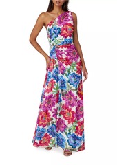 Shoshanna Neema Floral One-Shoulder Maxi Dress