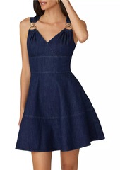 Shoshanna Presley Denim Ring Minidress