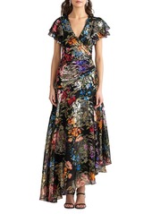 Shoshanna Roxana Asymmetrical Silk-Blend Dress