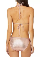 Shoshanna Sequin Triangle Bikini Top