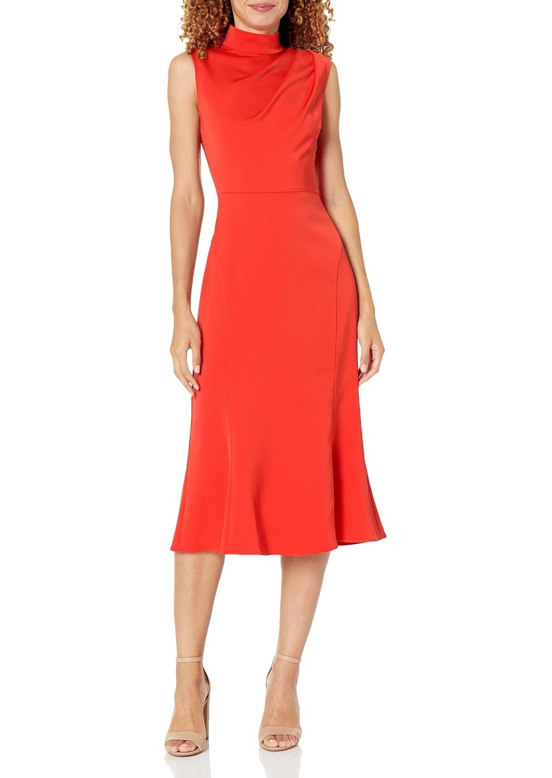 Shoshanna Women's Audrey Satin Crepe Sheath Midi Dress