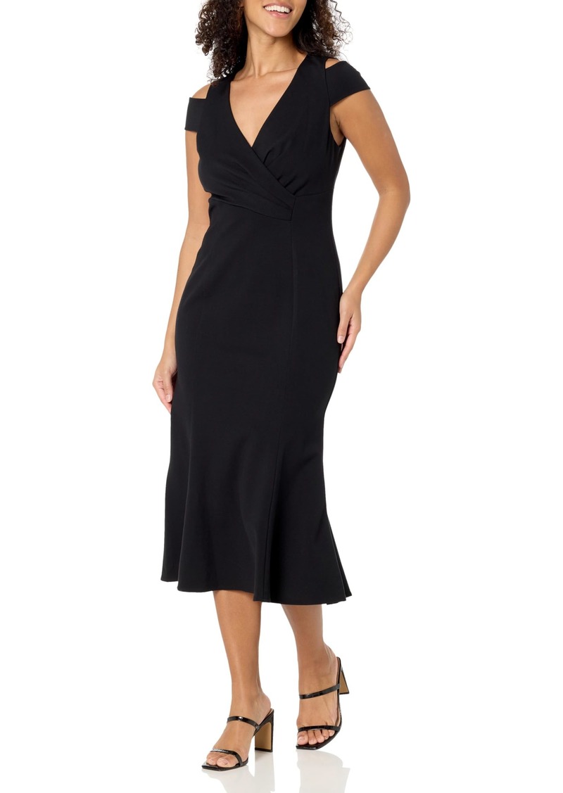 Shoshanna Women's Cinizia Stretch Ponte Sheath Midi Dress