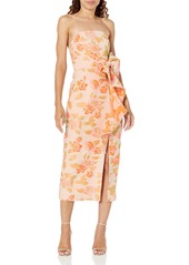 Shoshanna Women's Merlin Strapless Floral Jacquard Sheath Midi Dress