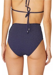 Shoshanna Side-Ring High-Waist Bikini Bottom