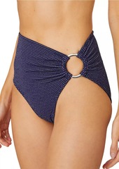 Shoshanna Side-Ring High-Waist Bikini Bottom