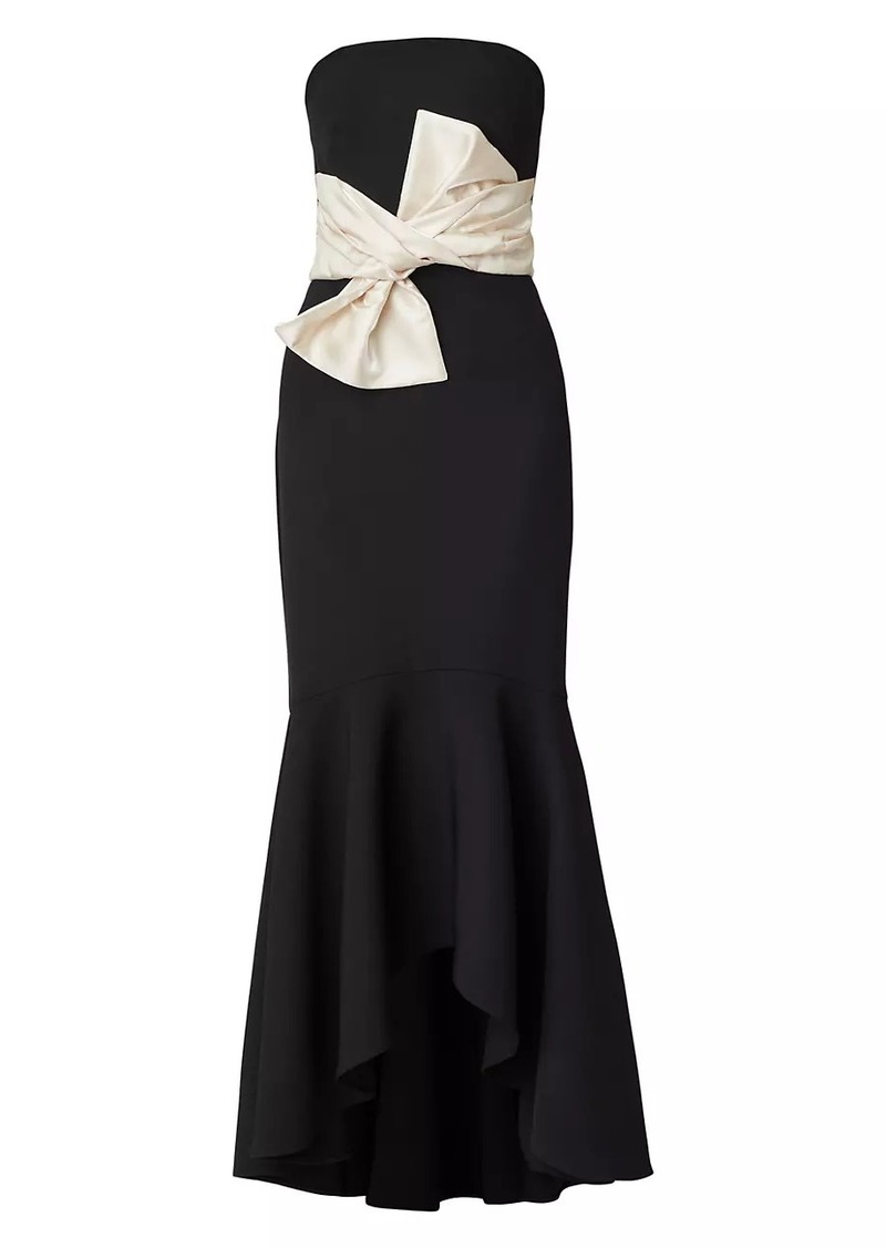 Shoshanna Smith Strapless Bow Mermaid Gown