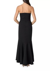 Shoshanna Smith Strapless Bow Mermaid Gown