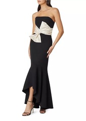 Shoshanna Smith Strapless Bow Mermaid Gown