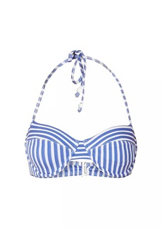 Shoshanna Striped Halterneck Bikini Top