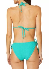Shoshanna Textured Halterneck Triangle Bikini Top