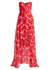 Shoshanna Toriana Floral High-Low Dress