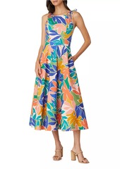 Shoshanna Willow Floral Cotton-Blend Midi-Dress