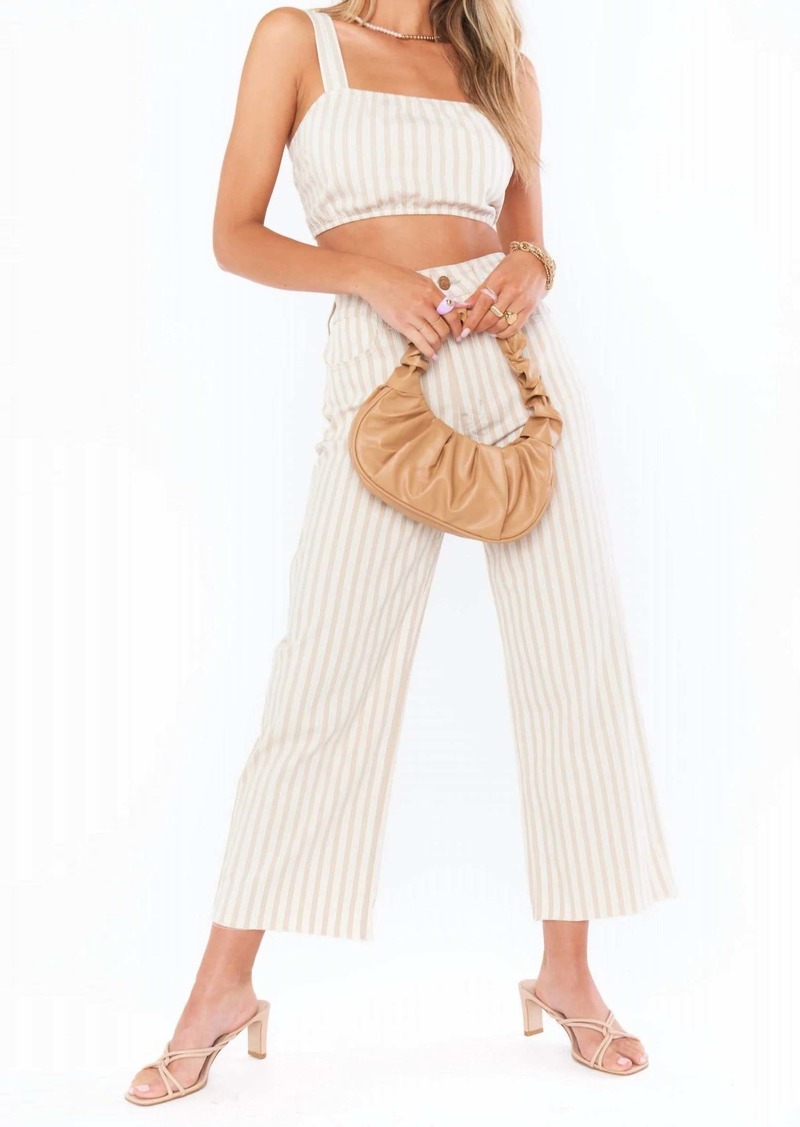 Show Me Your Mumu Alabama Crop Top In Sandy Stripe