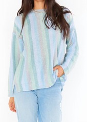 Show Me Your Mumu Atlas Sweater In True Blue Stripe