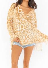Show Me Your Mumu Cliffside Sweater In Sandy Cheetah Knit