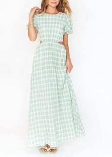 Show Me Your Mumu Eloise Maxi Dress In Green Plaid