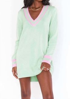Show Me Your Mumu Hartford Sweater Dress In Mint Courtside Knit