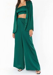 Show Me Your Mumu Irwin Pants In Emerald Luxe