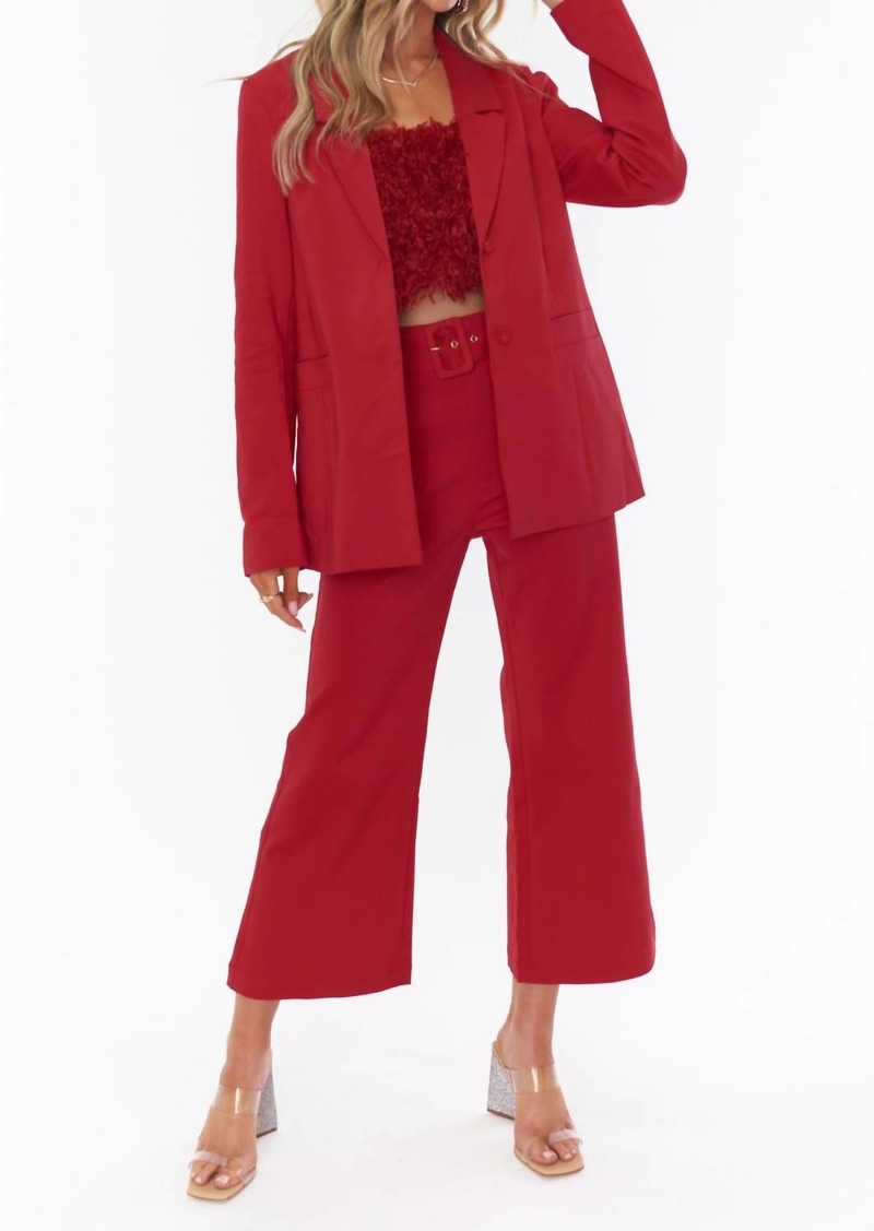 Show Me Your Mumu Major Blazer In Red Suit