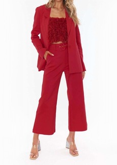 Show Me Your Mumu Major Blazer In Red Suiting