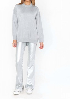 Show Me Your Mumu Nashville Pull Flare Pant In Silver