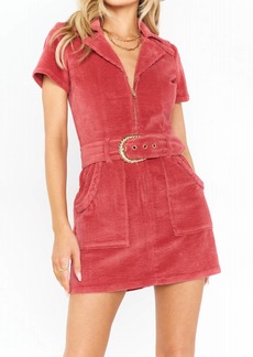 Show Me Your Mumu Outlaw Dress In Rose Corduroy