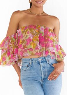 Show Me Your Mumu Rosella Ruffle Top In Carnaby Floral