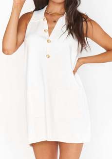 Show Me Your Mumu Shifty Sweater Dress In White Knit